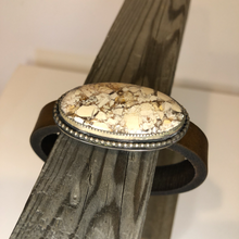 Load image into Gallery viewer, Brecciated Mookaite Leather Cuff
