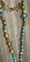 Load image into Gallery viewer, Turquoise & Copal Beaded Necklace