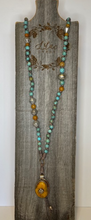 Load image into Gallery viewer, Turquoise & Copal Beaded Necklace