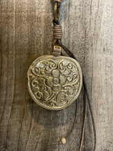 Load image into Gallery viewer, Turquoise & Copal Beaded Necklace with Copal Pendant