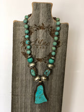 Load image into Gallery viewer, Turquoise Slab & Sterling Silver Necklace