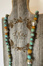 Load image into Gallery viewer, Turquoise & Copal Beaded Necklace