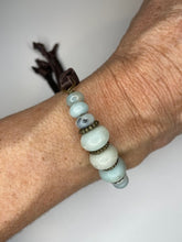 Load image into Gallery viewer, Amazonite &amp; Leather Bracelet
