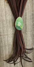 Load image into Gallery viewer, Leather Fringe & Turquoise Cabochon Necklace