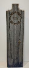 Load image into Gallery viewer, Long Layering Silver Ball Chain &amp; Brass Cross Necklace

