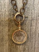 Load image into Gallery viewer, Bronze Chain Medallion Necklace
