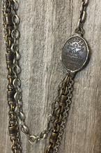 Load image into Gallery viewer, Layered Vintage Chain Drape Cross Necklace
