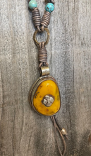 Load image into Gallery viewer, Turquoise &amp; Copal Beaded Necklace
