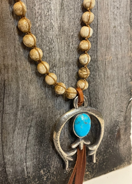 Shell & Turquoise Naja Necklace