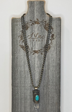 Load image into Gallery viewer, Crystal &amp; Turquoise Ball Chain Necklace
