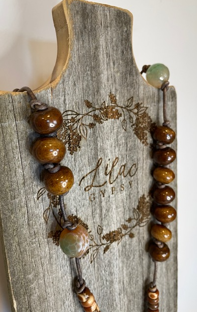 Turquoise Agate Mixed Lariat Necklace