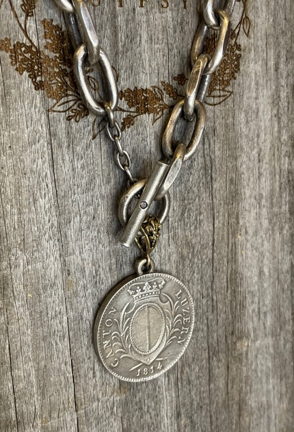 Boyfriend Chain Medallion Necklace