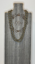 Load image into Gallery viewer, Triple Strand Brass Ball Chain Necklace
