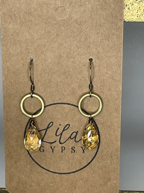 Citrine Circlet Earrings