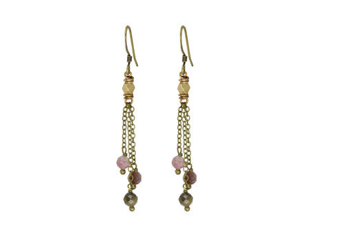 Watermelon Tourmaline Earrings