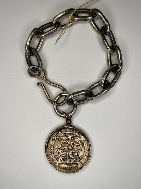 Boyfriend Chain Medallion Bracelet