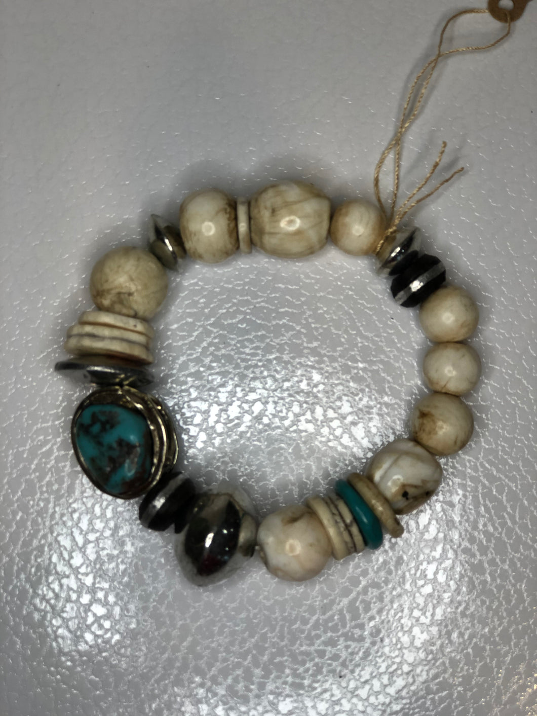 Turquoise Shell Mix Stretch Bracelet