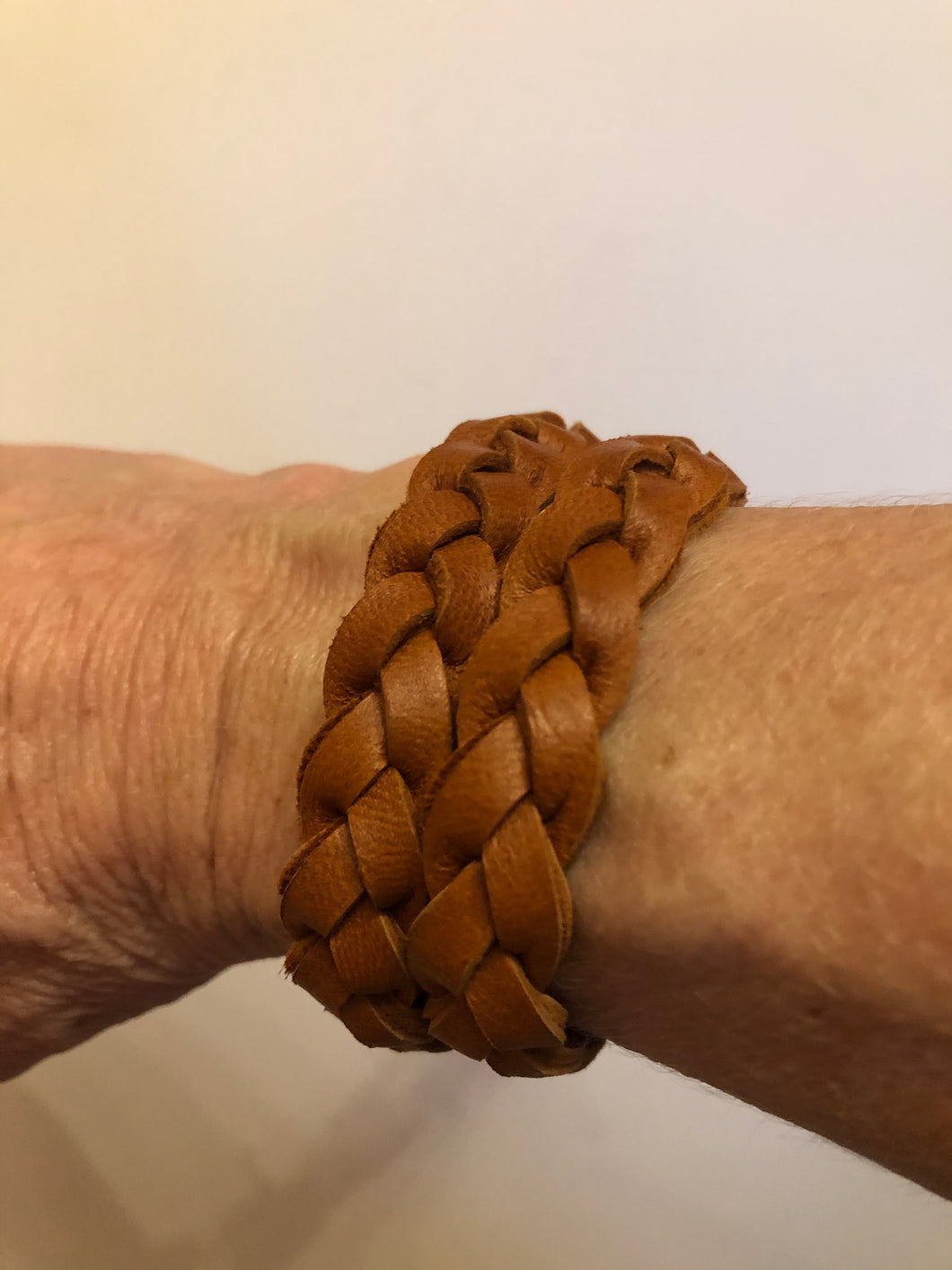 Braided Leather Double Wrap Bracelet With Fringe