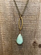 Load image into Gallery viewer, Amazonite Dainty Marquis Necklace
