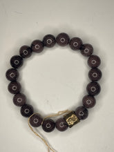 Load image into Gallery viewer, Eggplant Jade Beaded Stretch Bracelet
