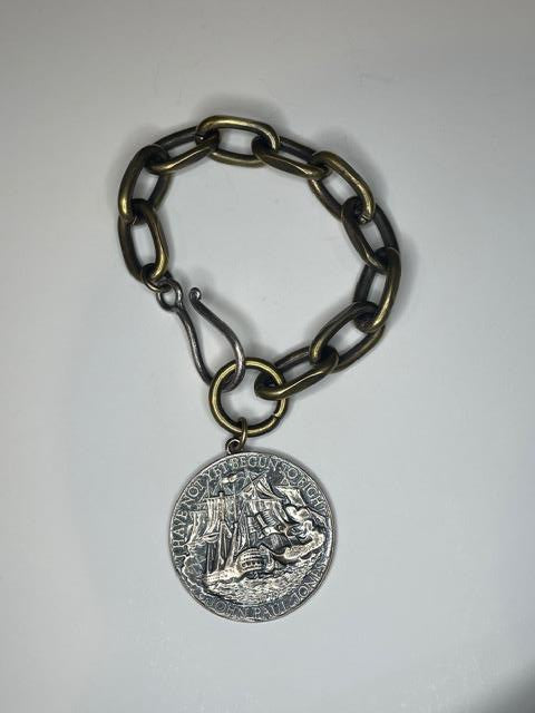 Boyfriend Chain Medallion Bracelet