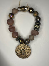 Load image into Gallery viewer, Sunstone &amp; Pyrite Mix Beaded Stretch Bracelet
