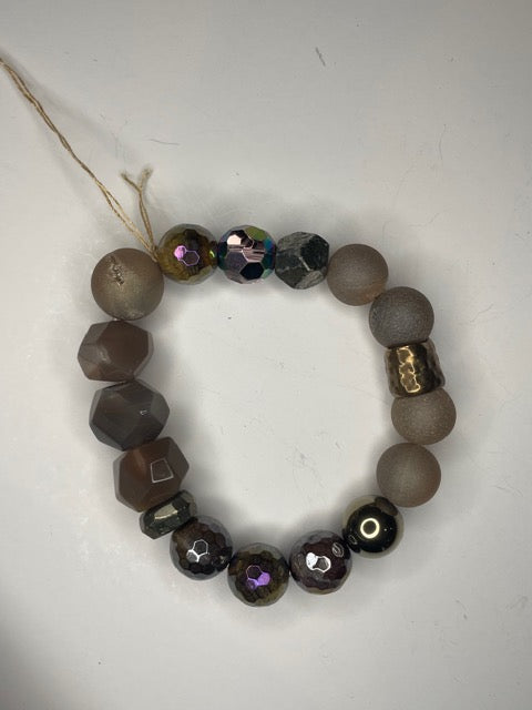 Sunstone Beaded Stretch Bracelet
