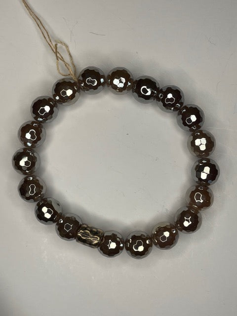Mystic Champagne Beaded Stretch Bracelet