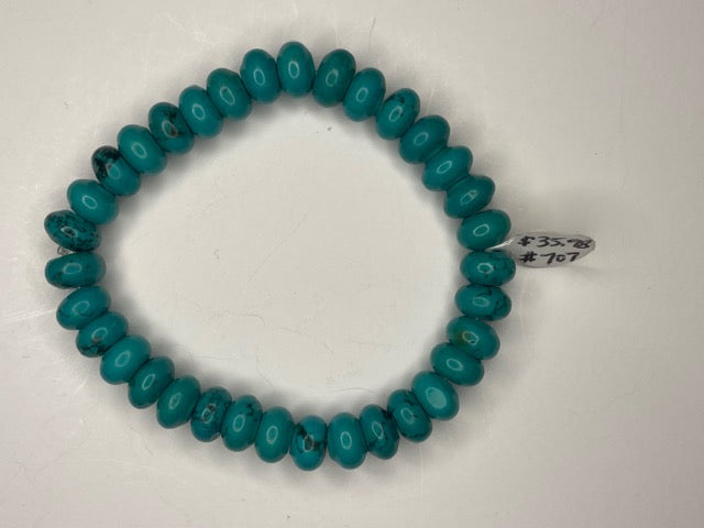 Turquoise Beaded Stretch Bracelet