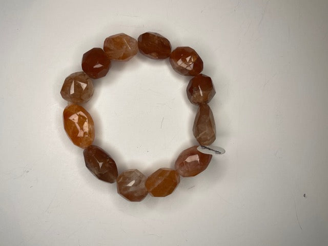 Carnelian Beaded Stretch Bracelet
