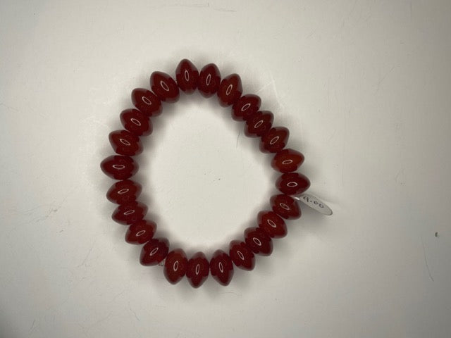 Carnelian Beaded Stretch Bracelet