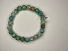 Load image into Gallery viewer, Aqua Terra Agate Beaded Stretch Bracelet
