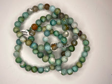Load image into Gallery viewer, Aqua Terra Agate Beaded Stretch Bracelet
