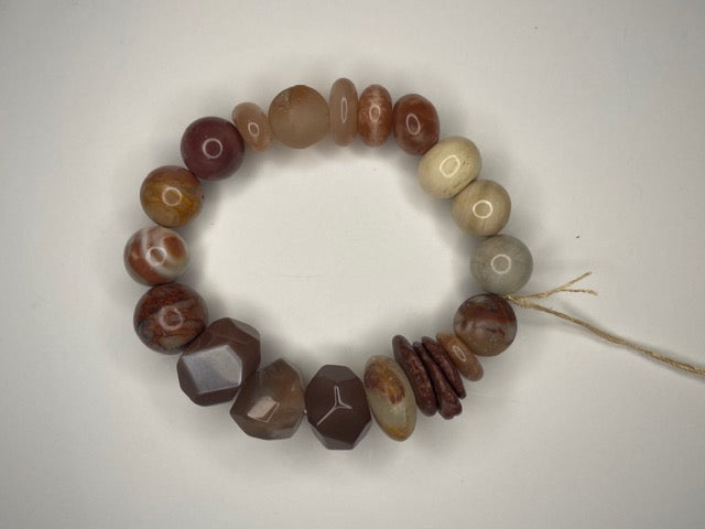 Jasper & Sunstone Beaded Stretch Bracelet