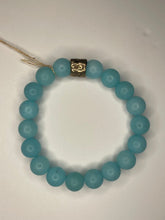 Load image into Gallery viewer, Aqua Jade Beaded Stretch Bracelet
