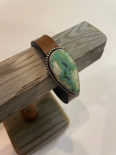 Mesa Turquoise Leather Cuff