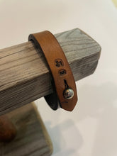 Load image into Gallery viewer, Spiderweb Turquoise Leather Cuff

