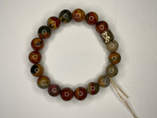 Jasper Beaded Stretch Bracelet