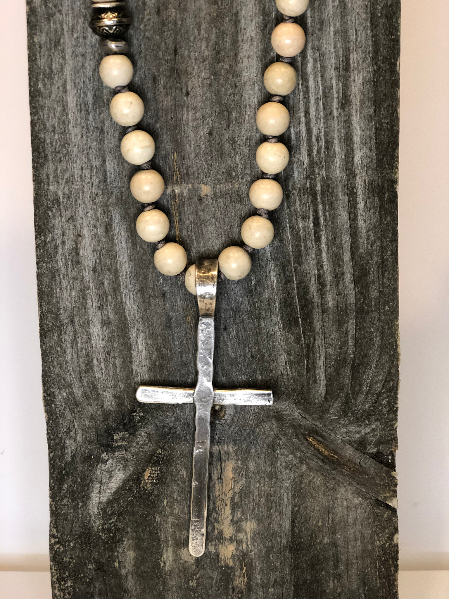 Oversized Prayer Beads with Cross