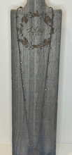 Load image into Gallery viewer, Long Braided Leather &amp; Brass Bead Coin Necklace

