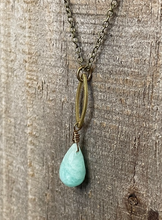 Load image into Gallery viewer, Amazonite Dainty Marquis Necklace
