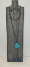 Load image into Gallery viewer, Turquoise Slab &amp; Labradorite Drop Mixed Metal Necklace
